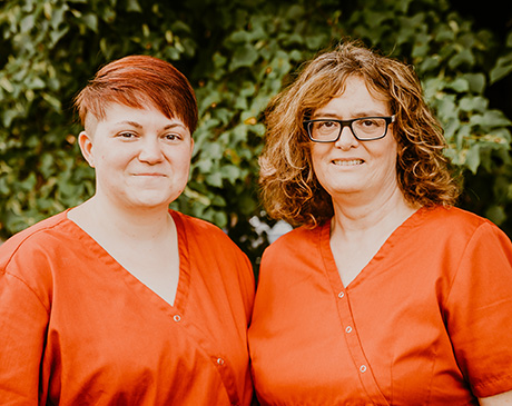 Links Ylenia Schlichter, PDL und Michaela Pressl